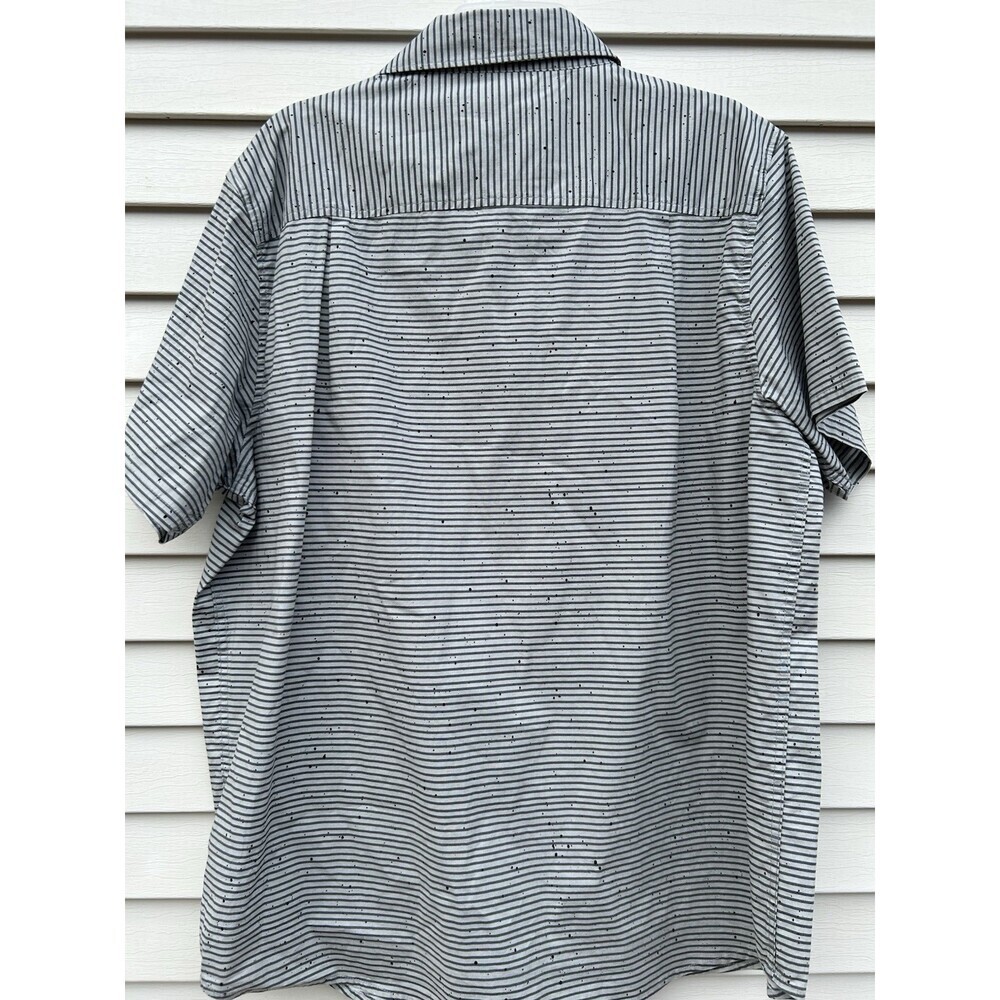 Hurley Shirt Size Xl Gray Stripe Button Down Current Style With Quality Fabric, - Picture 3 of 5